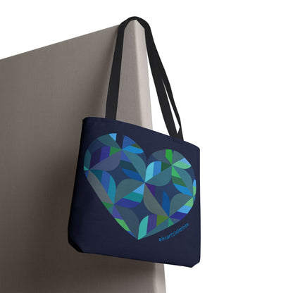 Heart Pattern Tote Bag, Eco-Friendly Carryall, #HeartsInMotion