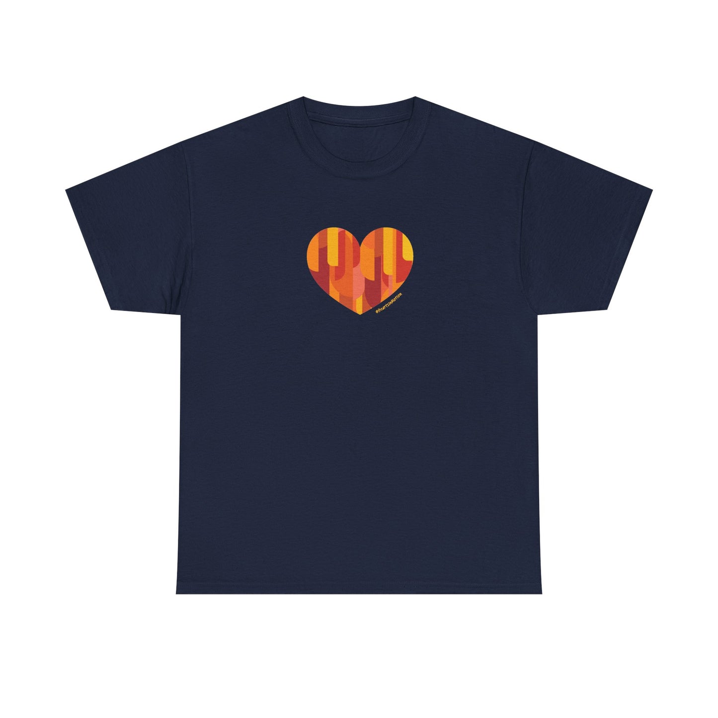 Colourful Heart Unisex Heavy Cotton Tee – #HeartsInMotion