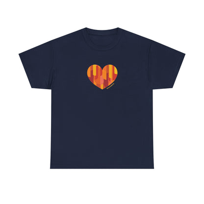 Colourful Heart Unisex Heavy Cotton Tee – #HeartsInMotion