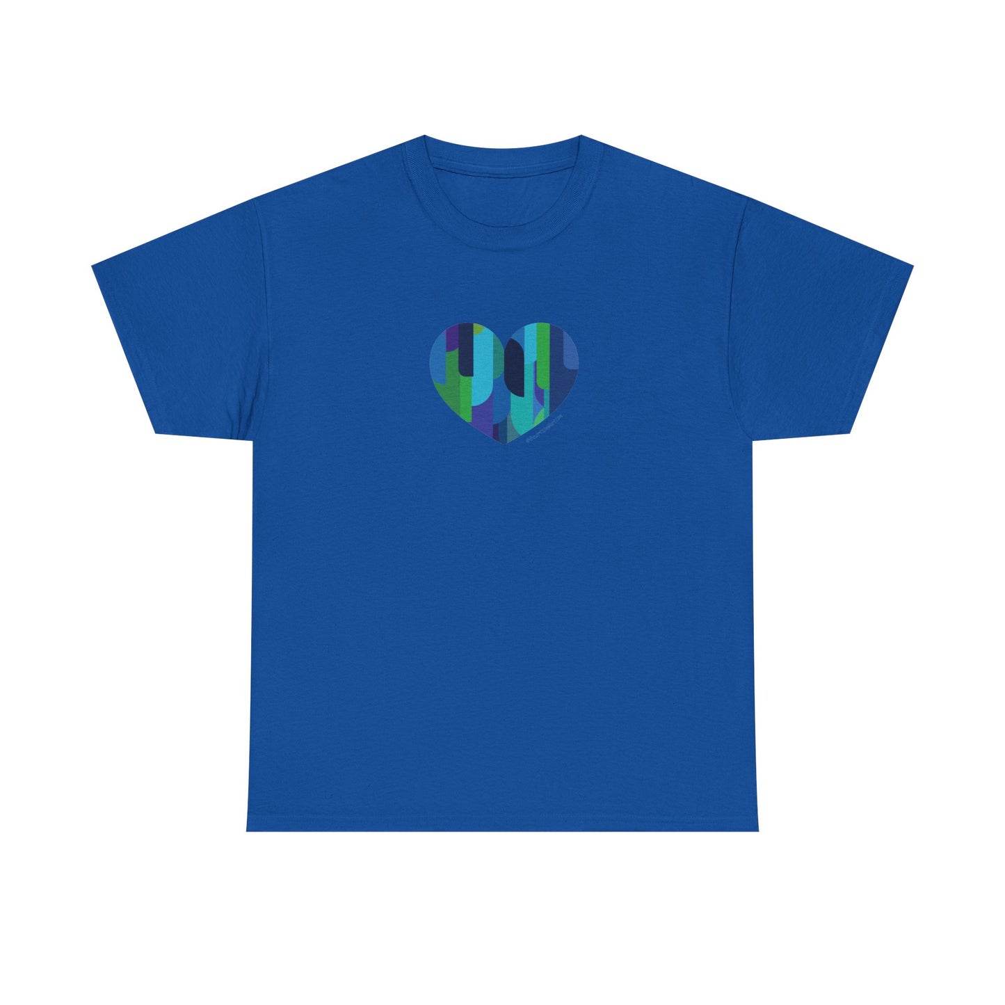 Heart Pattern Unisex Heavy Cotton Tee, Casual Wear - #HeartsInMotion