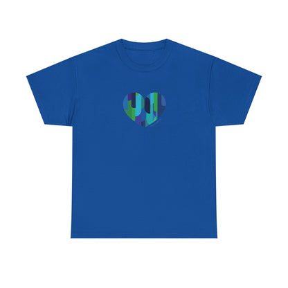 Heart Pattern Unisex Heavy Cotton Tee, Casual Wear - #HeartsInMotion