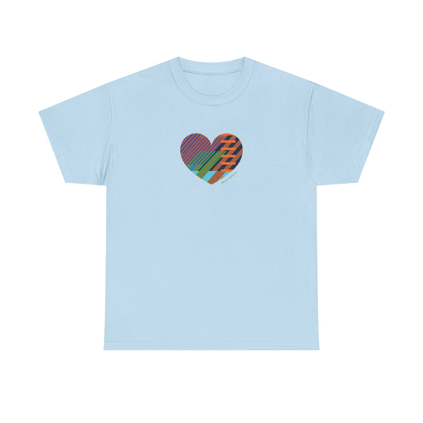 Colourful Heart Unisex Heavy Cotton Tee - Vibrant Graphic T-Shirt