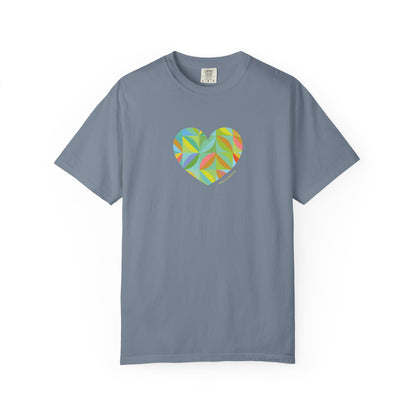 Colourful Heart Design Unisex Garment-Dyed T-Shirt - #HeartsInMotion