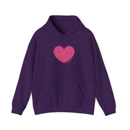 Heart Pattern Unisex Hooded Sweatshirt – #HeartsInMotion