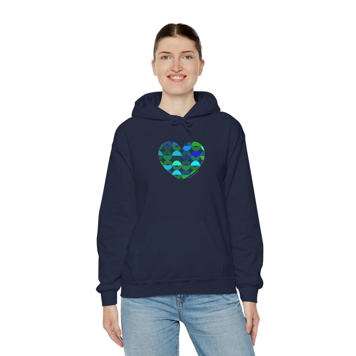 Eco-Friendly Heart Pattern Hoodie - #HeartsInMotion