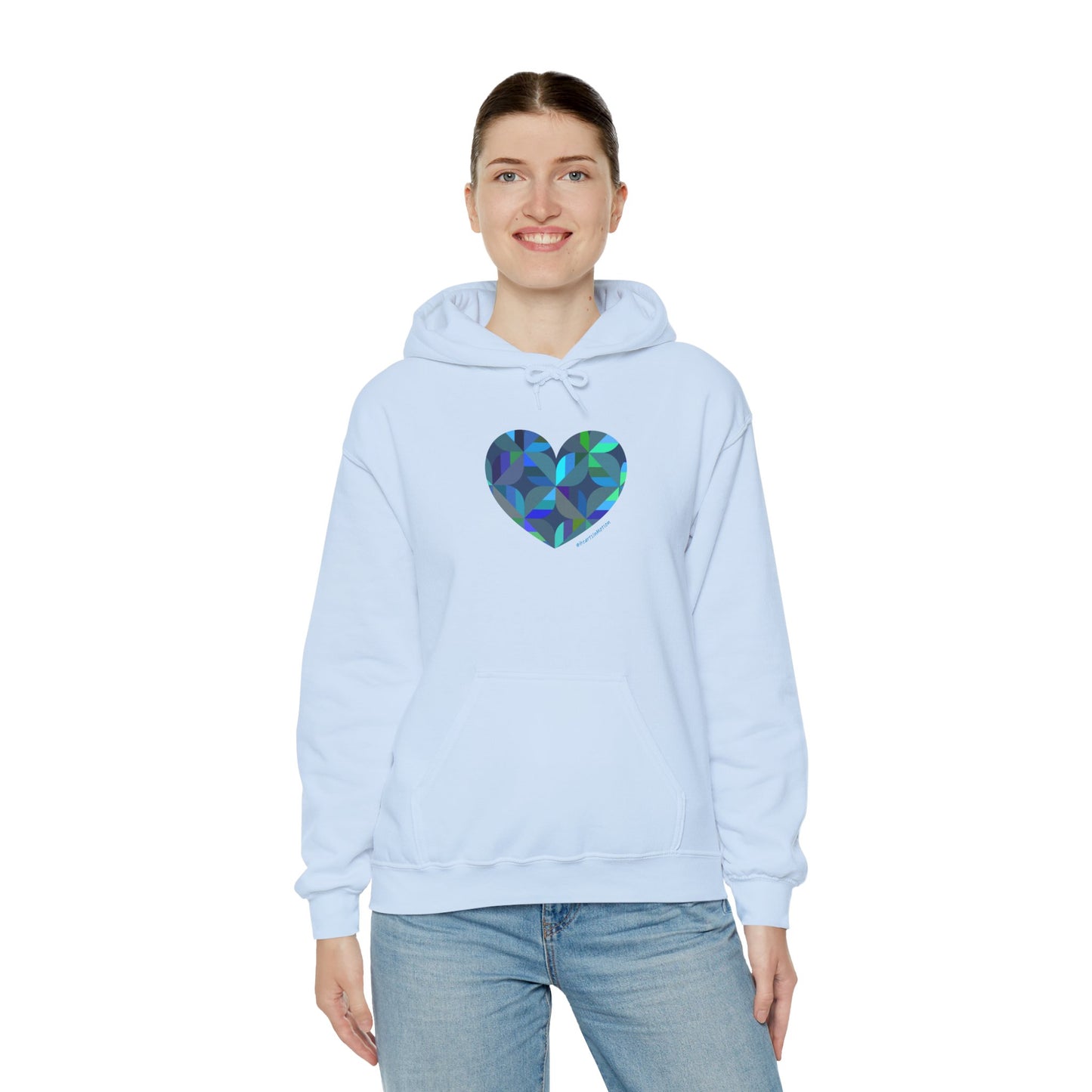 Colourful Heart Design Unisex Hoodie, Cozy Sweatshirt, #HeartsInMotion