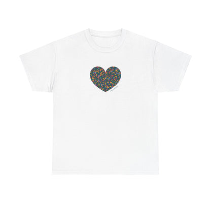 Colourful Heart Dot Unisex Heavy Cotton Tee - #HeartsInMotion T-Shirt