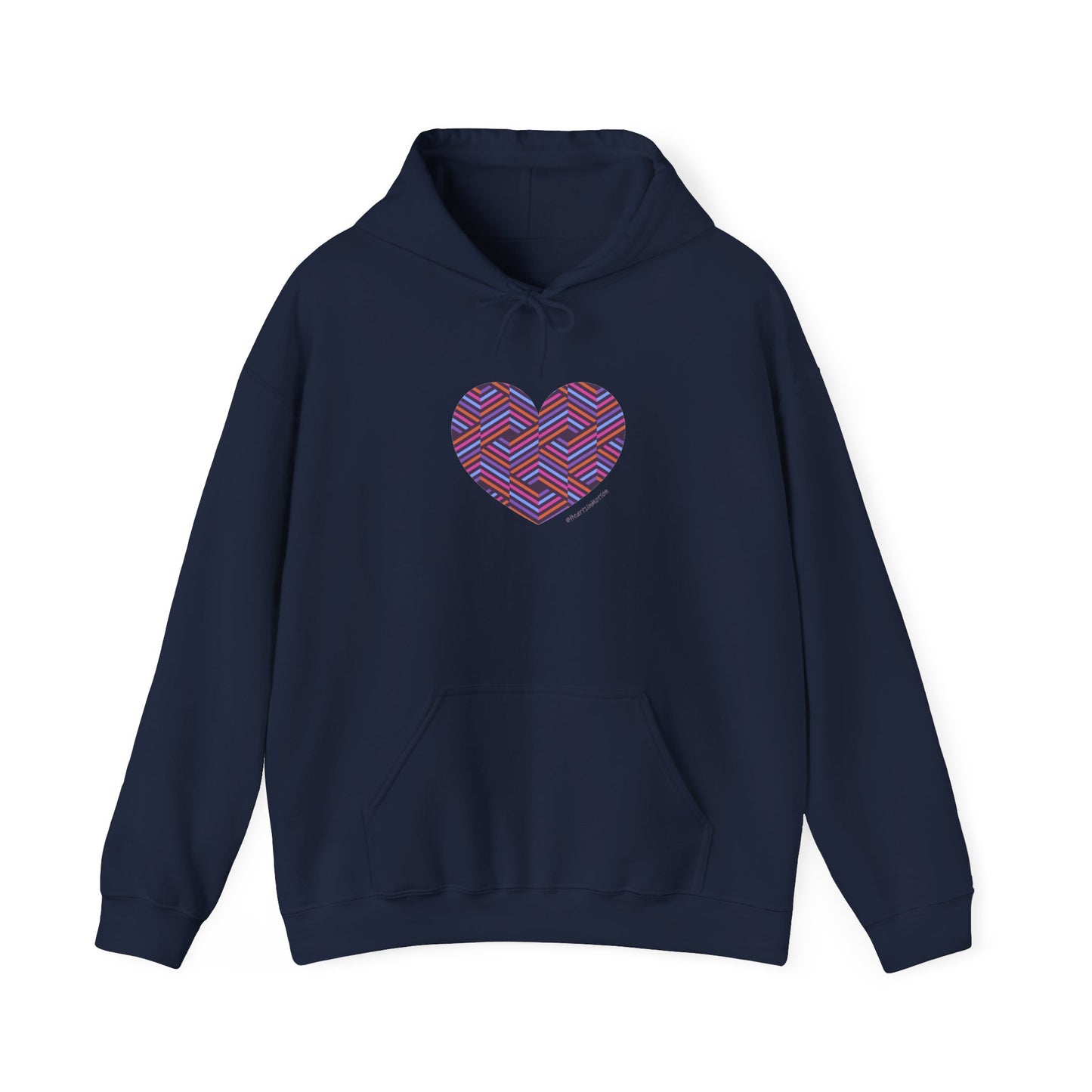 Colourful Heart Pattern Unisex Hoodie - Cozy Sweatshirt  #HeartsInMotion