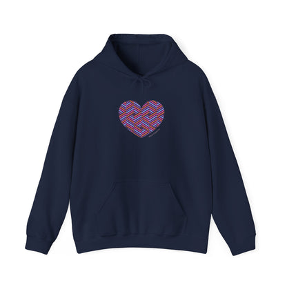 Colourful Heart Pattern Unisex Hoodie - Cozy Sweatshirt  #HeartsInMotion