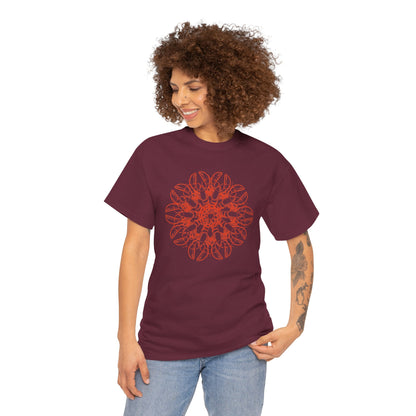 Lobster Mandala Blossom Unisex Heavy Cotton Tee