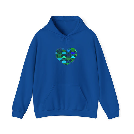 Eco-Friendly Heart Pattern Hoodie - #HeartsInMotion
