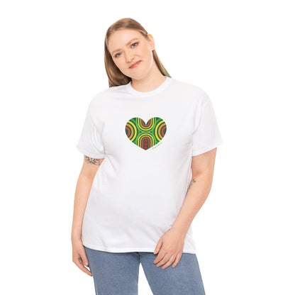 Colourful Heart Vibe Unisex Heavy Cotton Tee - #HeartsInMotion
