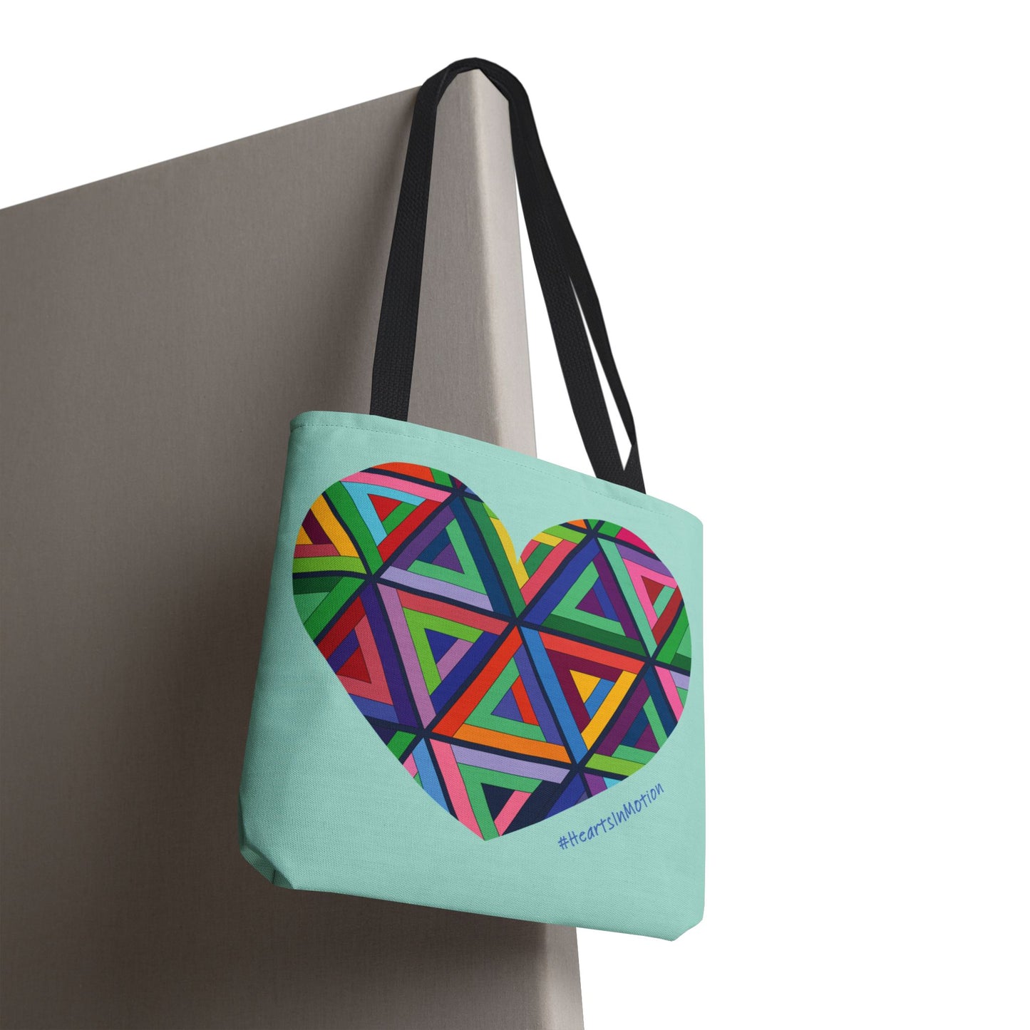 Colourful Heart Tote Bag, Cute Eco-Friendly Shopping Bag, #HeartsInMotion