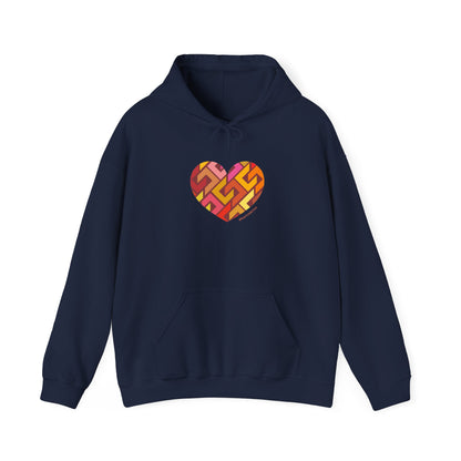 Colourful Heart Hoodie, Cozy Sweatshirt - #HeartsInMotion