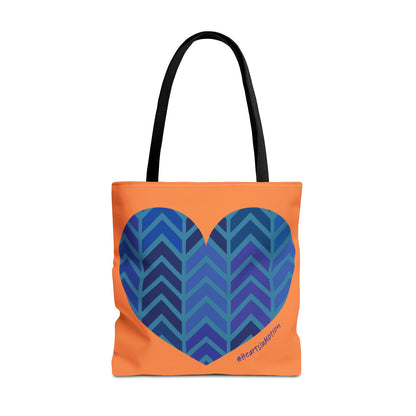 Vibrant Heart Pattern Tote Bag - Perfect for Everyday Use - #HeartsInMotion