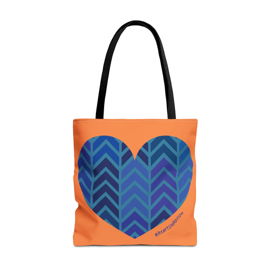 Vibrant Heart Pattern Tote Bag - Perfect for Everyday Use - #HeartsInMotion