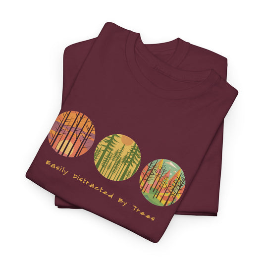 Colorful Tree Unisex Heavy Cotton Tee, Outdoor Lover Shirt, Unique Gift