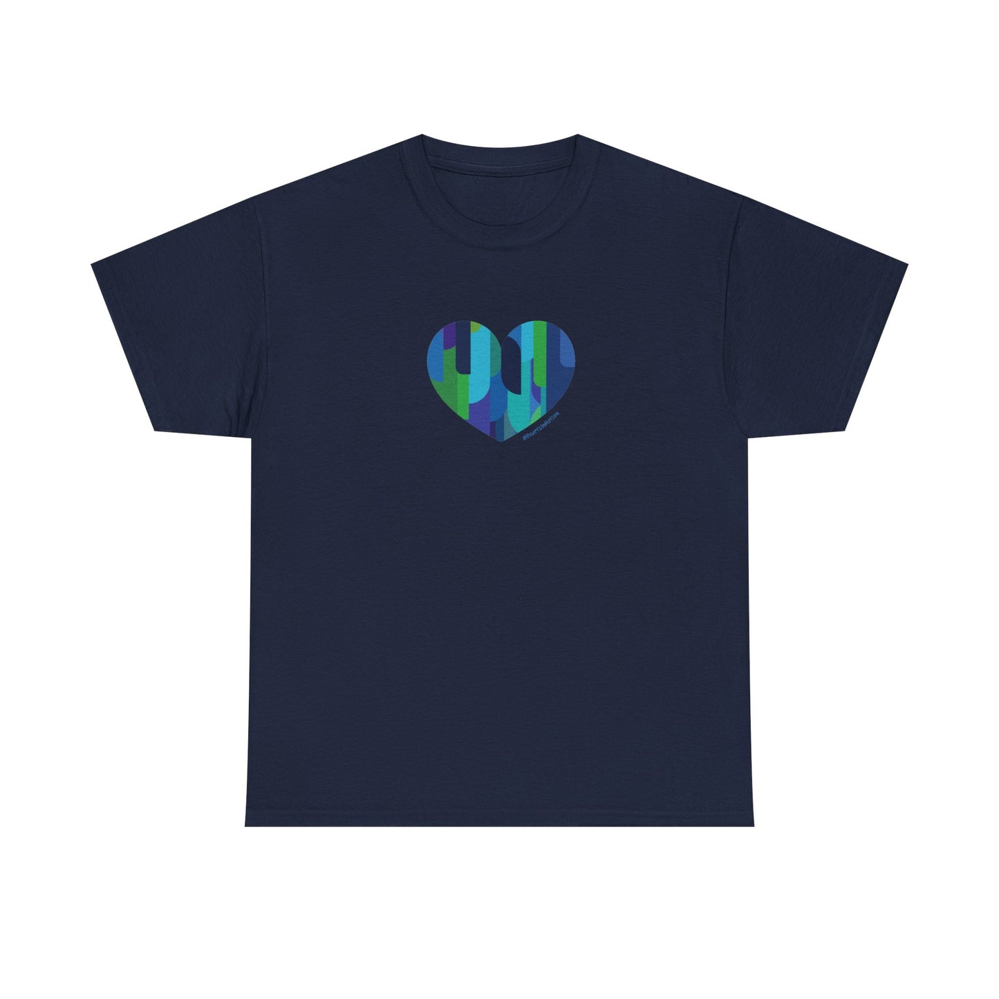 Heart Pattern Unisex Heavy Cotton Tee, Casual Wear - #HeartsInMotion