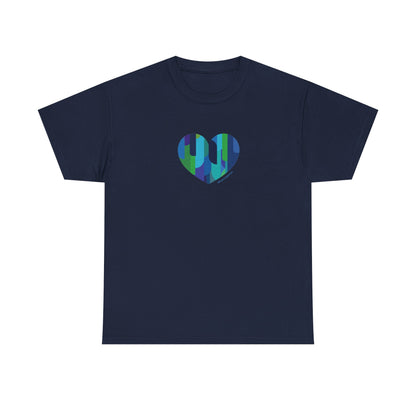 Heart Pattern Unisex Heavy Cotton Tee, Casual Wear - #HeartsInMotion