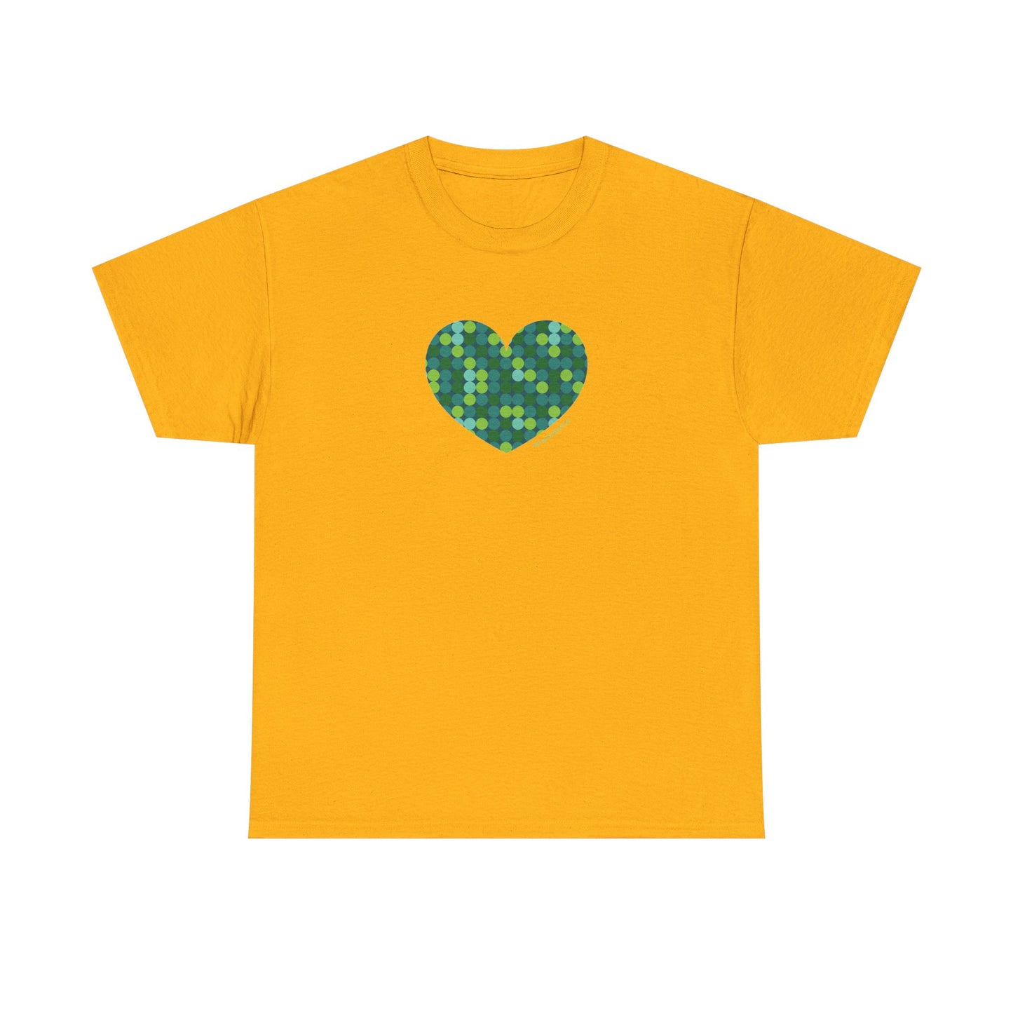 Green Dot Heart T-shirt - #HeartsInMotion - Love Over Hate