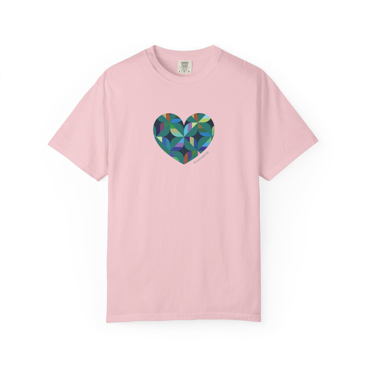Colourful Heart T-Shirt, Gift for Her, Heart Design T-Shirt, #HeartsInMotion