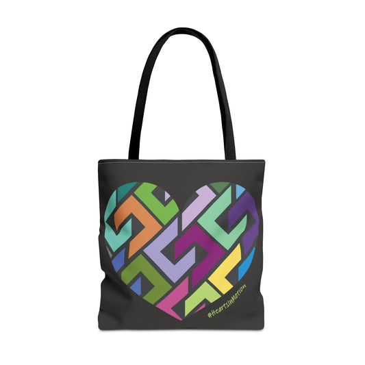 Colourful Heart Tote Bag - #HeartsInMotion