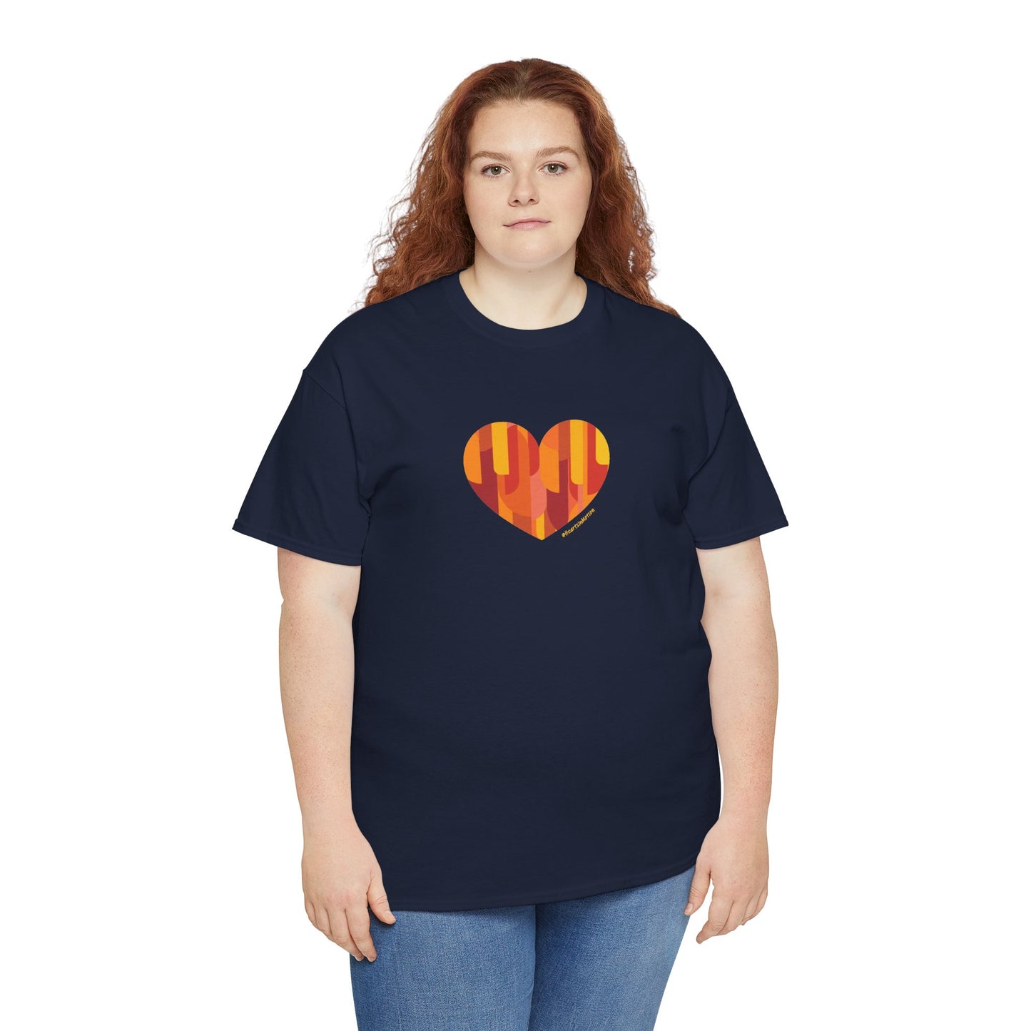 Colourful Heart Unisex Heavy Cotton Tee – #HeartsInMotion