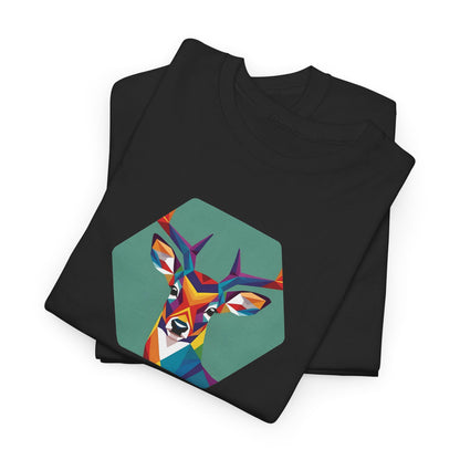 Colorful Deer Graphic Unisex Heavy Cotton Tee