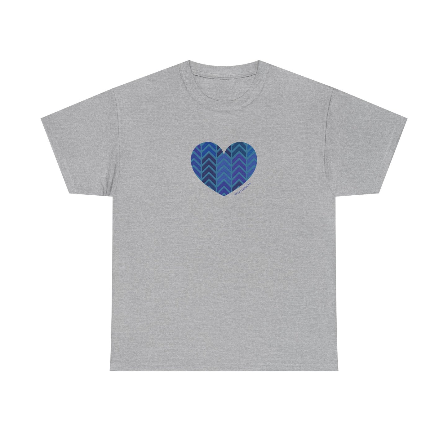 Heart Pattern Heavy Cotton Tee - Soft & Colourful Casual Wear - #HeartsInMotion