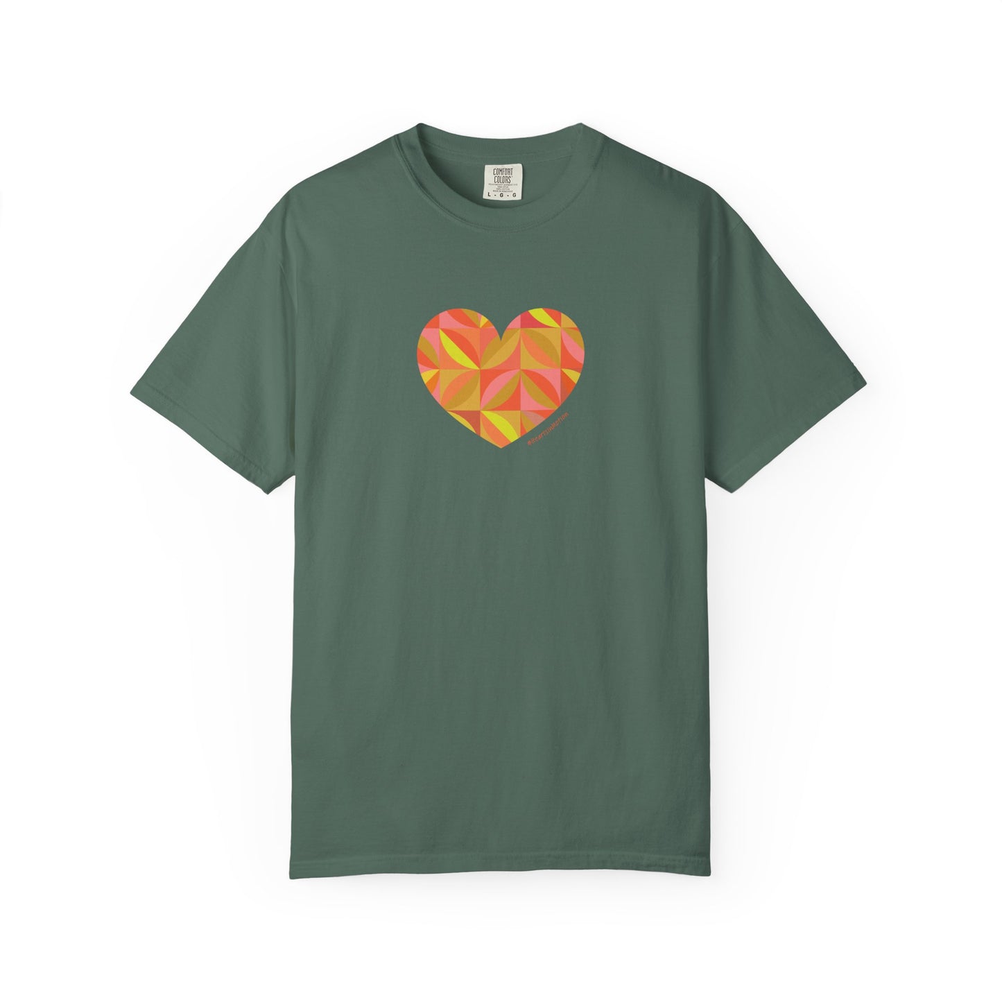 Heart Pattern Unisex Garment-Dyed T-Shirt | #HeartsInMotion