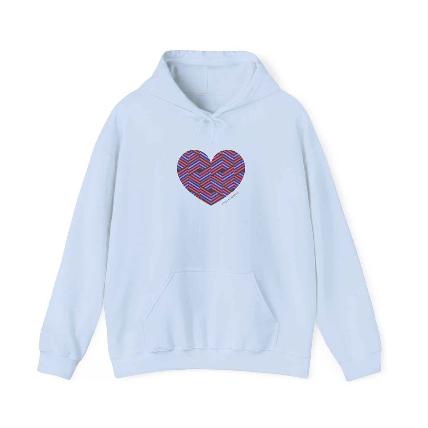 Colourful Heart Pattern Unisex Hoodie - Cozy Sweatshirt  #HeartsInMotion