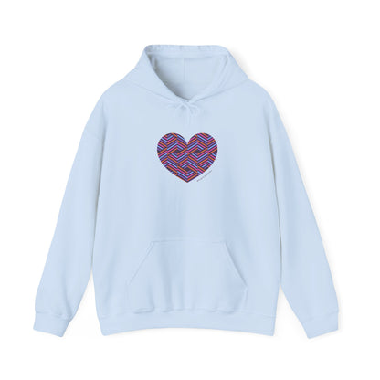 Colourful Heart Pattern Unisex Hoodie - Cozy Sweatshirt  #HeartsInMotion