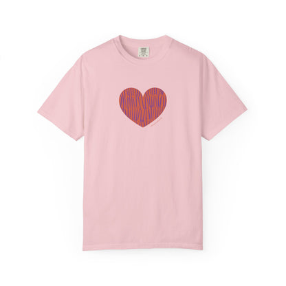 Heart Pattern Unisex Garment-Dyed T-shirt - #HeartsInMotion