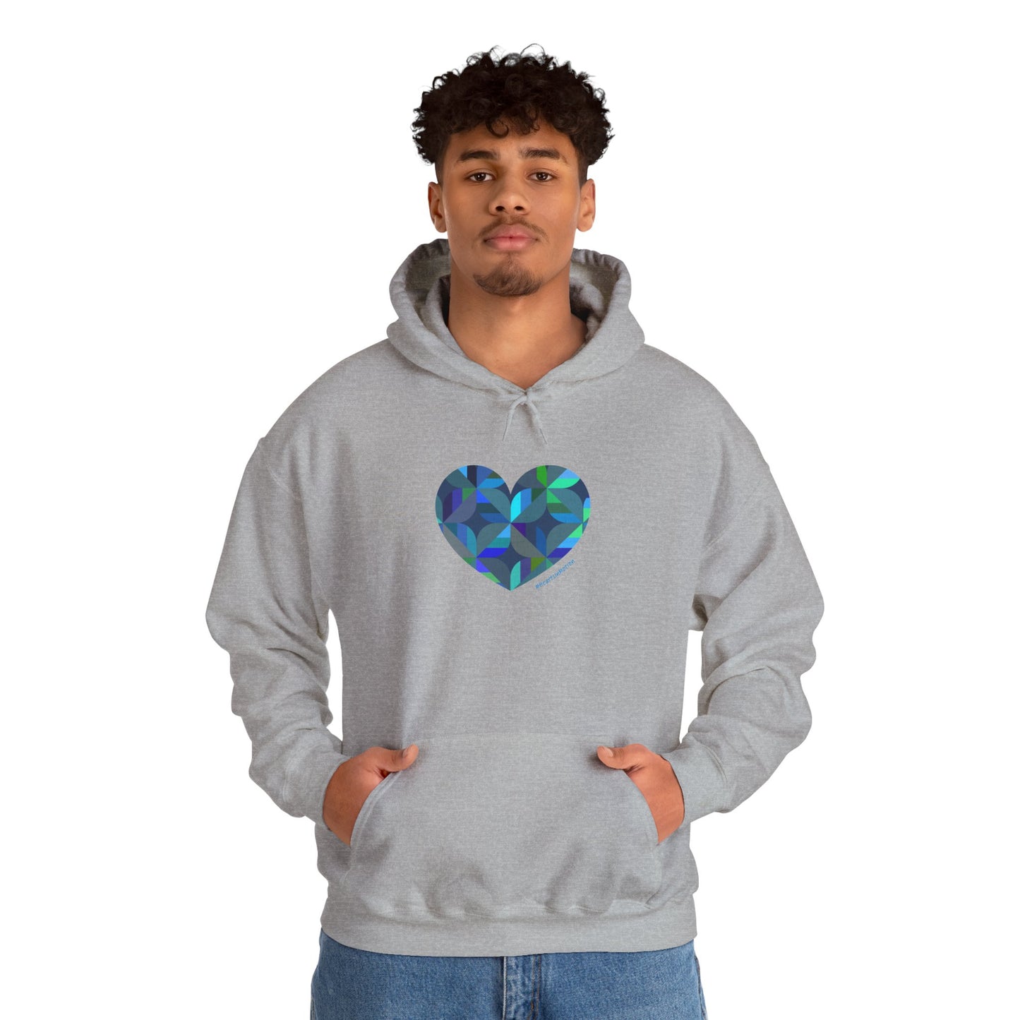 Colourful Heart Design Unisex Hoodie, Cozy Sweatshirt, #HeartsInMotion
