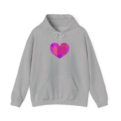 Heart Chevron Unisex Heavy Blend™ Hooded Sweatshirt - #HeartsInMotion