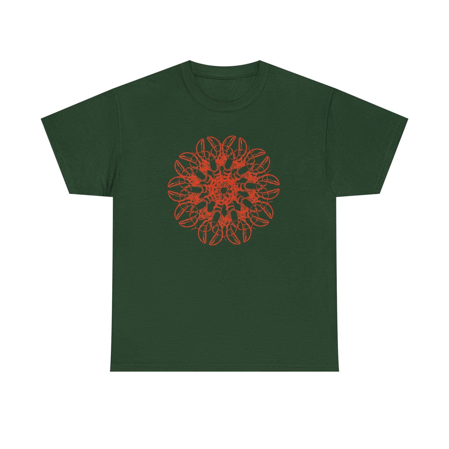 Lobster Mandala Blossom Unisex Heavy Cotton Tee