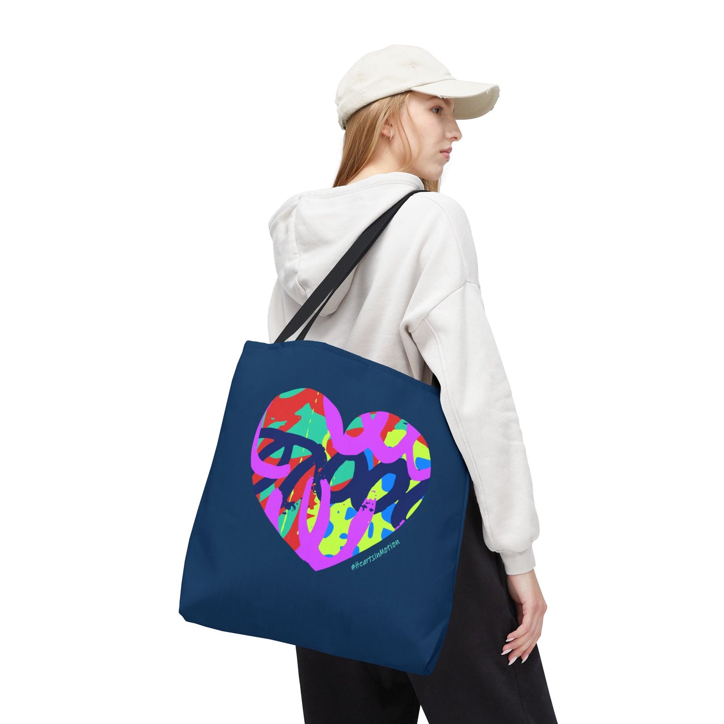 Colorful Grafitti Heart Tote Bag — #HeartsInMotion - Love Over Hate