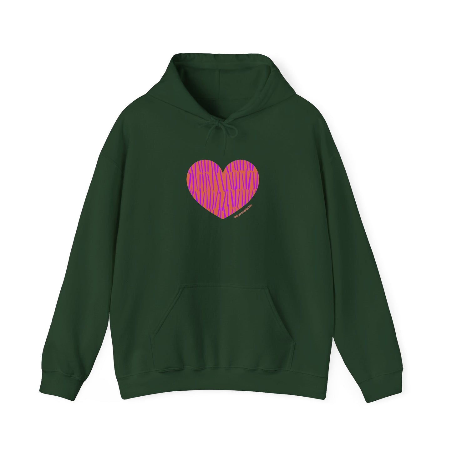 Heart Pattern Unisex Hooded Sweatshirt – #HeartsInMotion