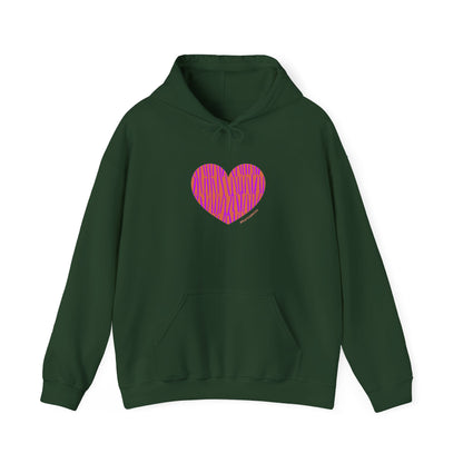 Heart Pattern Unisex Hooded Sweatshirt – #HeartsInMotion