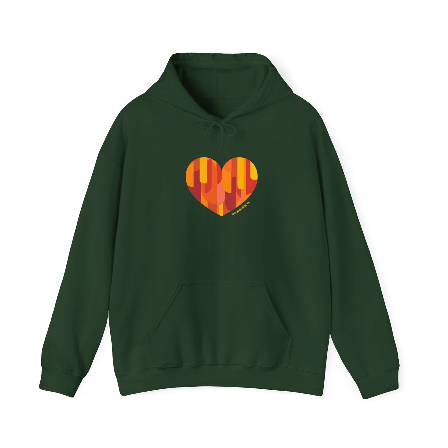 Patterned Heart Unisex Hoodie – Cozy & Colourful #HeartsInMotion