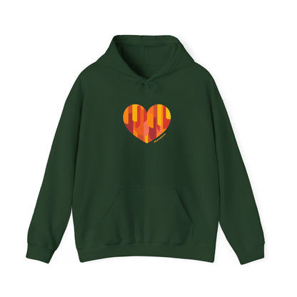 Patterned Heart Unisex Hoodie – Cozy & Colourful #HeartsInMotion
