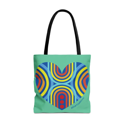 Colourful Heart Pattern Tote Bag - #HeartsInMotion