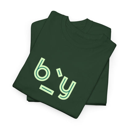 Unisex Heavy Cotton Tee with Minimalist Green Design - Streetwear Fashion