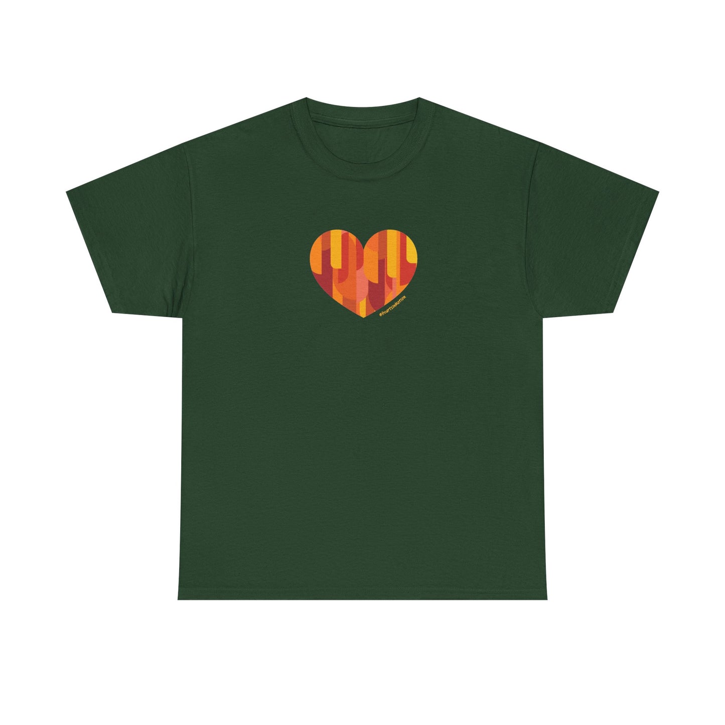 Colourful Heart Unisex Heavy Cotton Tee – #HeartsInMotion