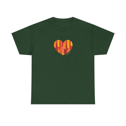 Colourful Heart Unisex Heavy Cotton Tee – #HeartsInMotion