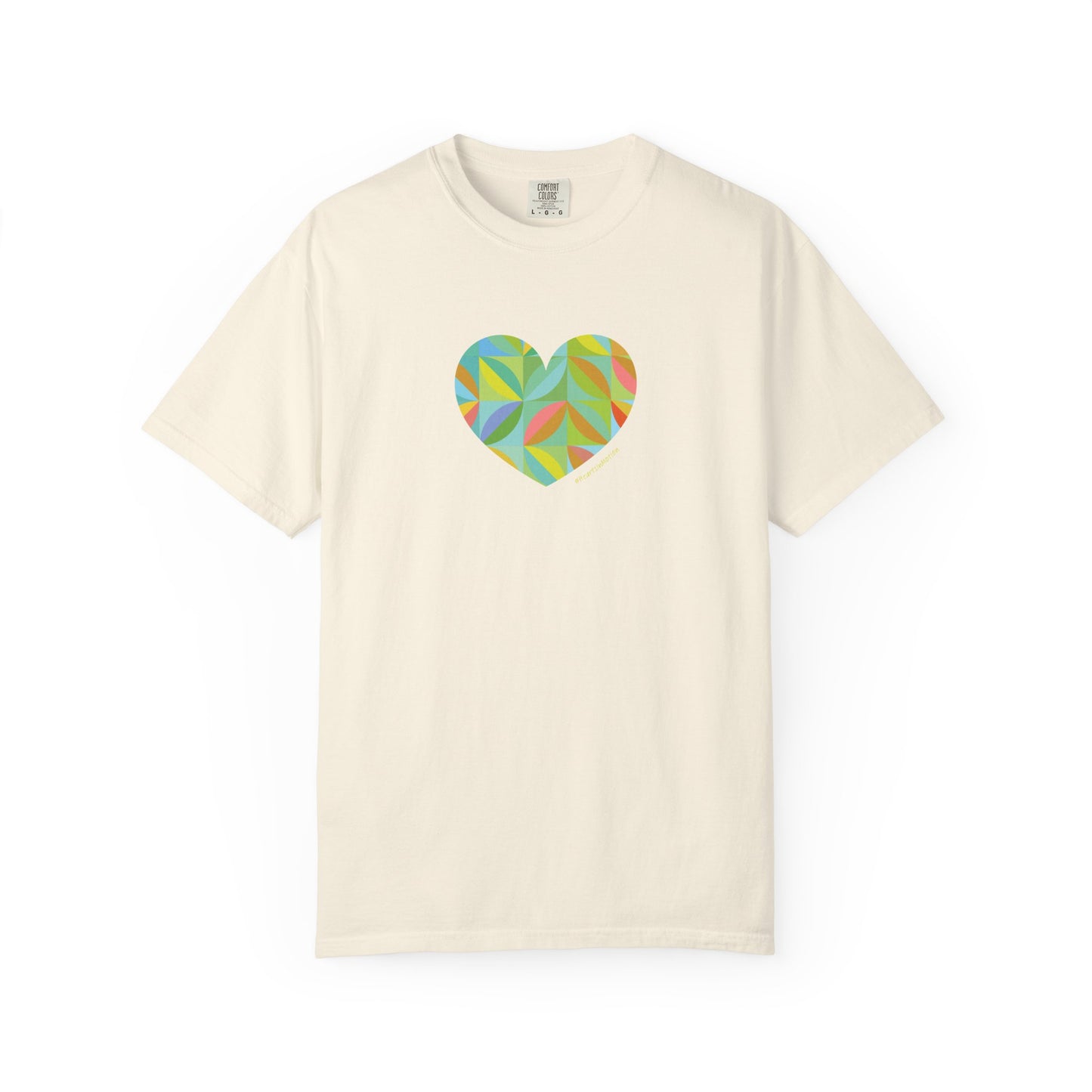 Colourful Heart Design Unisex Garment-Dyed T-Shirt - #HeartsInMotion