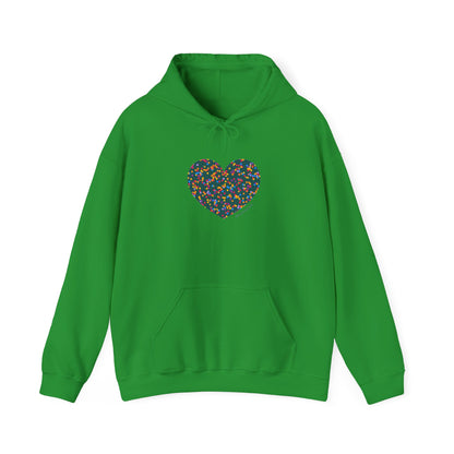 Colourful Heart Dot Design Unisex Hoodie - #HeartsInMotion