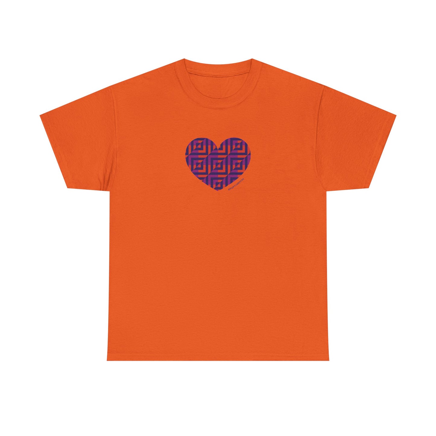 Colorful Heart Unisex Heavy Cotton Tee - #HeartsInMotion