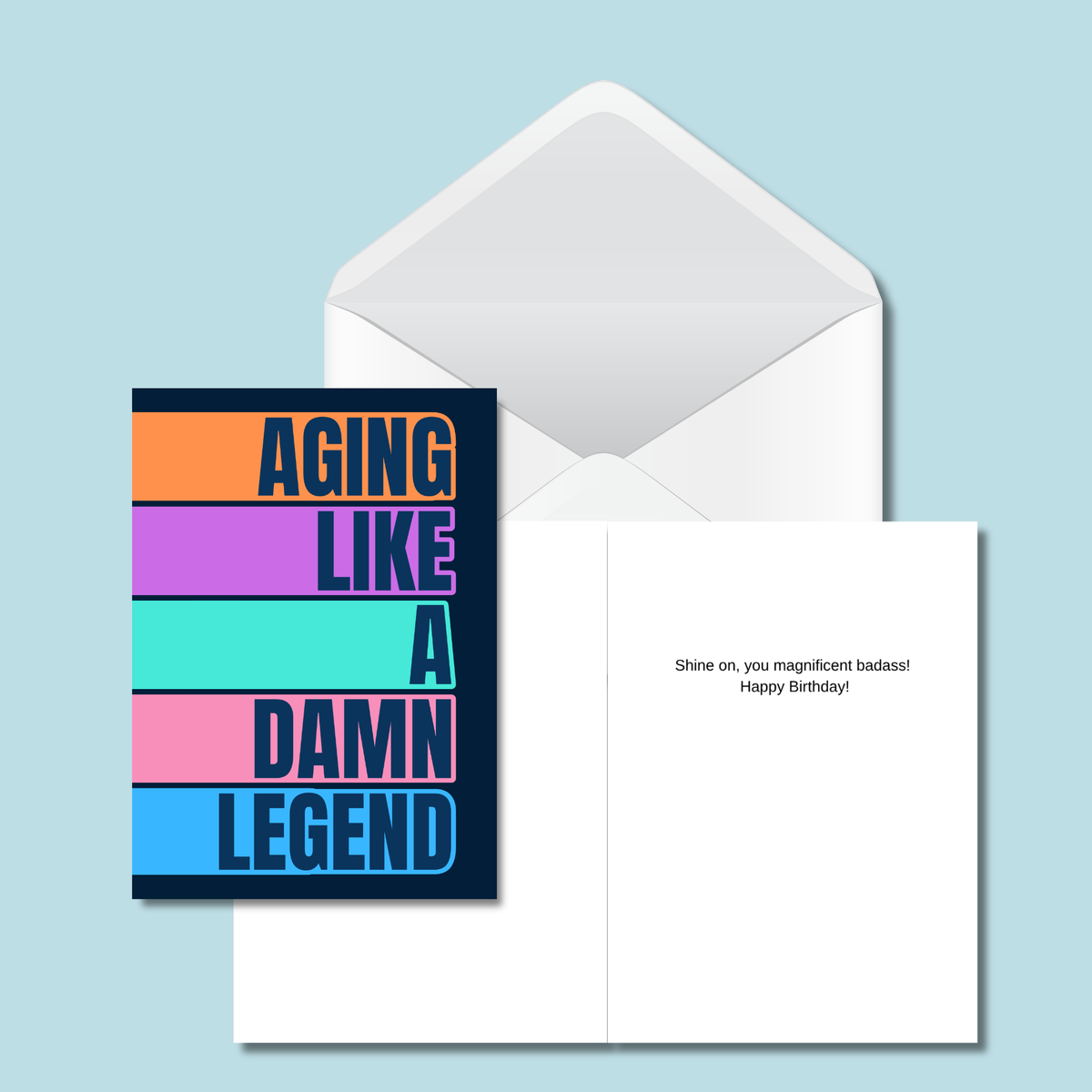 Aging Like a Damn Legend – Funny Birthday Card