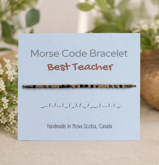 Best Teacher Morse Code Bracelet